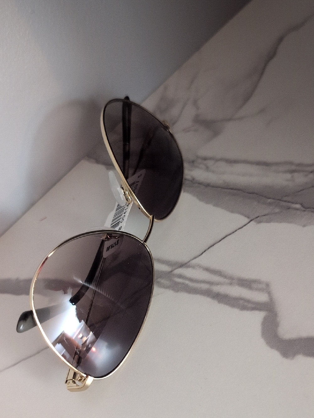 Calvin Klein S RX Gold Aviator Sunglasses with Dark Gradient Lenses